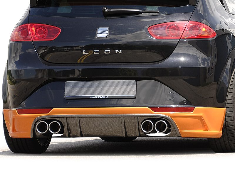 Silencioso trasero JE DESIGN inox Seat Leon 1P hasta 110 kW (2 salidas de 90 mm por lado)