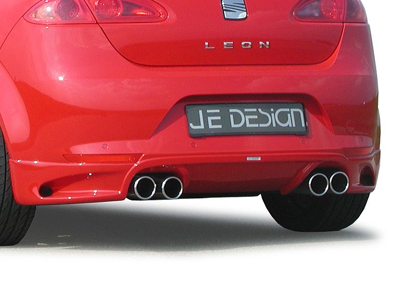 Silencioso trasero JE DESIGN inox Seat Leon 1P hasta 110 kW (2 salidas de 90 mm por lado)