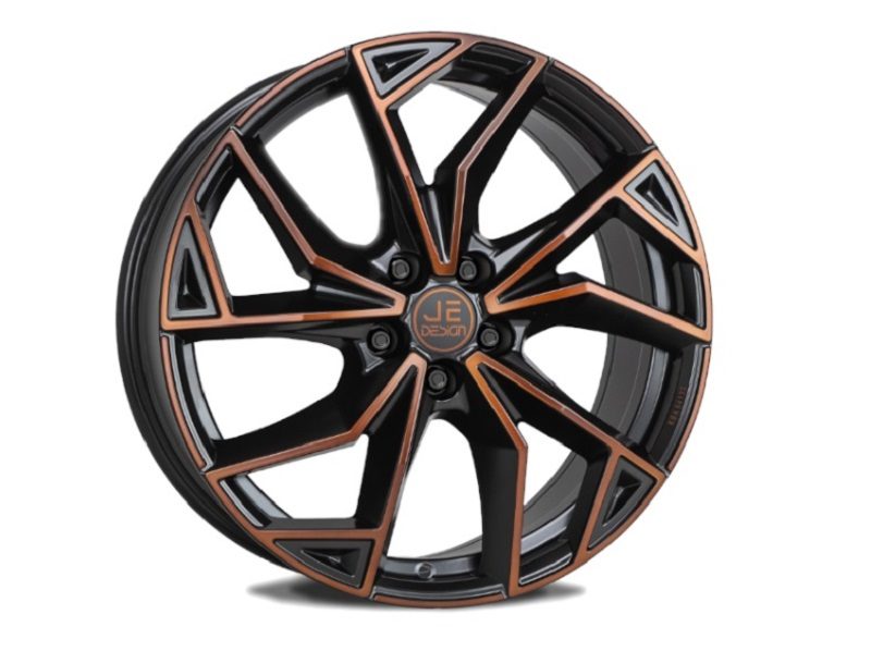 Llanta JE DESIGN Rubi Copper-R 9.0x20" ET42 5x112 negro satinado, cara cobre