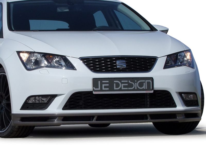 Spoiler delantero JE DESIGN efecto carbono Seat Leon 5F (desde 11/2012, no FR/Cupra)