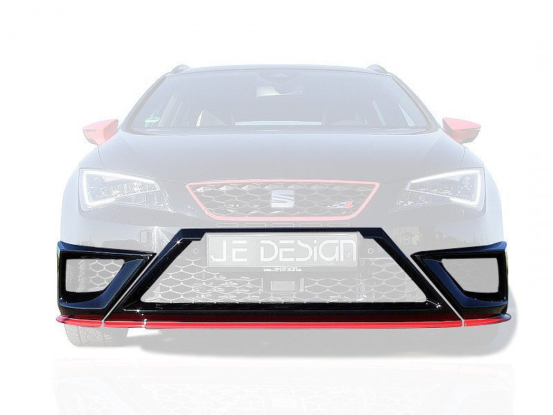 Añadido de paragolpes delantero JE DESIGN de 3 piezas Seat Leon 5F (FR hasta 12/2016 / Cupra hasta 02/2017)