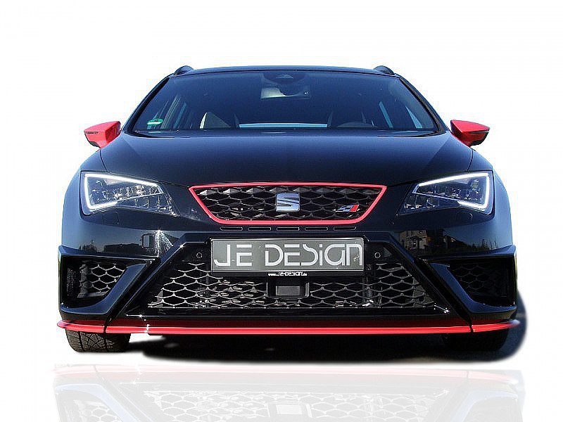 Añadido de paragolpes delantero JE DESIGN de 3 piezas Seat Leon 5F (FR hasta 12/2016 / Cupra hasta 02/2017)