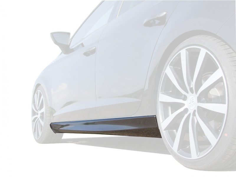 Taloneras JE DESIGN efecto carbono Seat Leon 5F (desde 11/2012), solo 5 puertas y ST