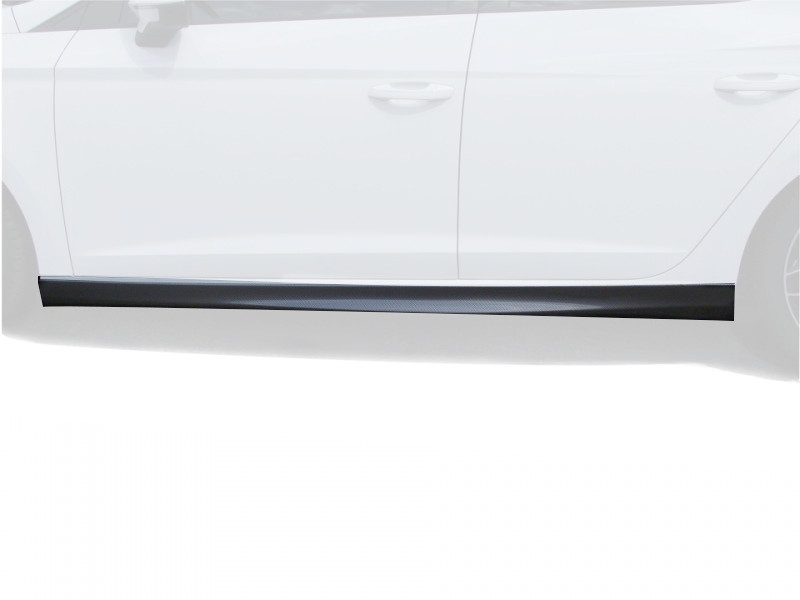 Taloneras JE DESIGN efecto carbono Seat Leon 5F (desde 11/2012), solo 5 puertas y ST