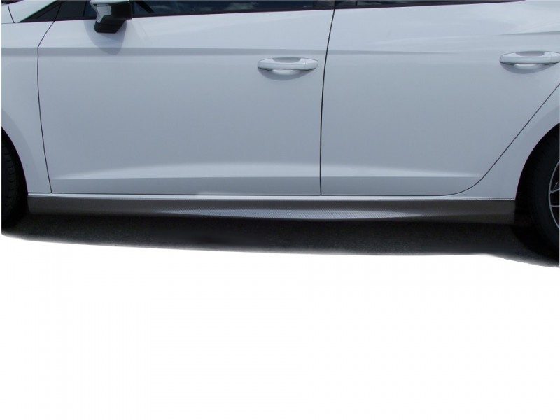 Taloneras JE DESIGN efecto carbono Seat Leon 5F (desde 11/2012), solo 5 puertas y ST