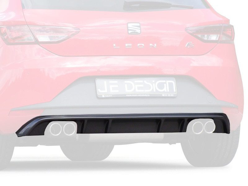 Silencioso trasero JE DESIGN inox Seat Leon 5F hasta 110 kW, 2 salidas de 80 mm por lado (no ST)