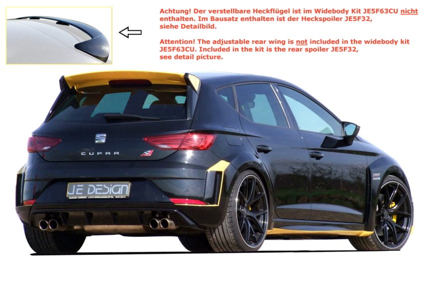 Kit WIDEBODY II JE DESIGN Seat Leon 5F FR/Cupra 5 puertas desde 02/2017 (no ST)