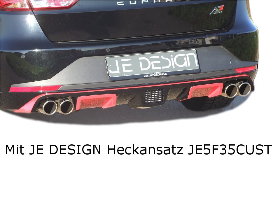 Escape con válvulas JE DESIGN Seat Leon 5F Cupra ST, 4 salidas de 80 mm, para faldón original (homologación CE)