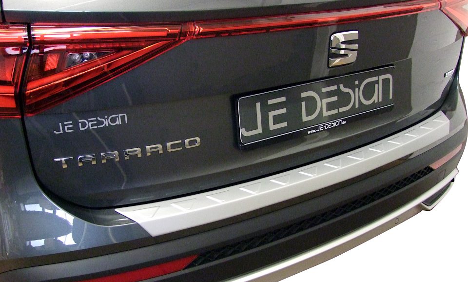 Protector del borde de carga JE DESIGN plata mate Seat Tarraco KN, incluido FR (adhesivo)