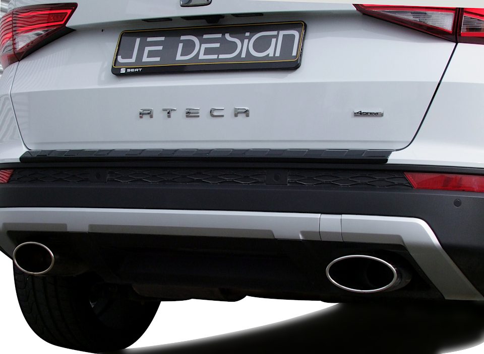Media línea de escape JE DESIGN inox Seat Ateca 5FP 4WD 2.0 TSI 140 kW, salida de 160 x 90 mm por lado
