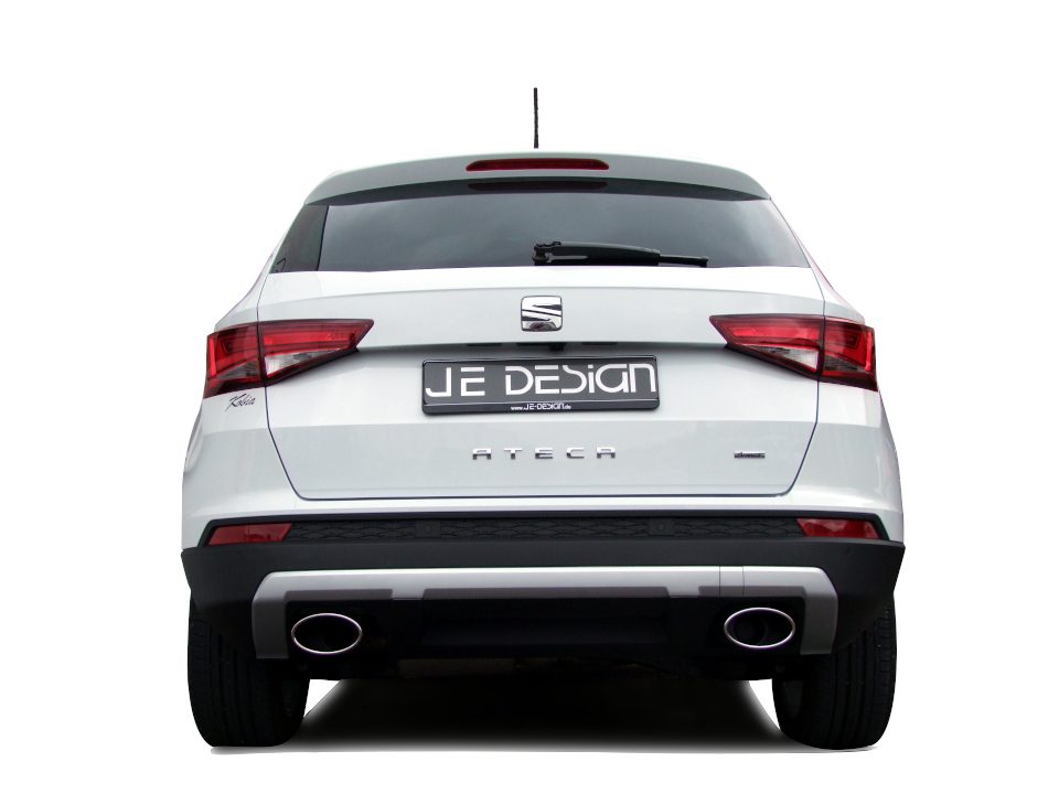 Media línea de escape JE DESIGN inox Seat Ateca 5FP 4WD 2.0 TSI 140 kW, salida de 160 x 90 mm por lado