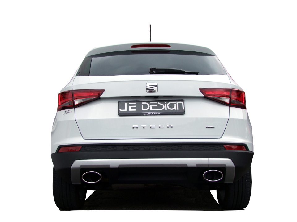 Silencioso trasero izquierdo JE DESIGN Seat Ateca 5FP 4WD 2.0 TDI 110/140 kW, salida de 160 x 90 mm por lado