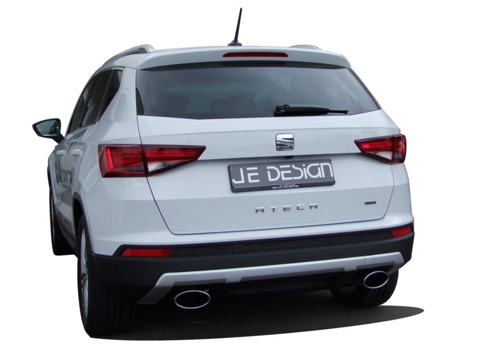 Silencioso trasero izquierdo JE DESIGN Seat Ateca 5FP 4WD 2.0 TDI 110/140 kW, salida de 160 x 90 mm por lado