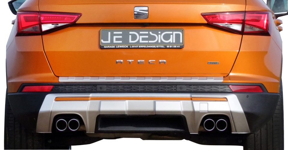 Silencioso trasero izquierdo JE DESIGN Seat Ateca 5FP 4WD 2.0 TDI 110/140 kW, 2 salidas de 80 mm por lado