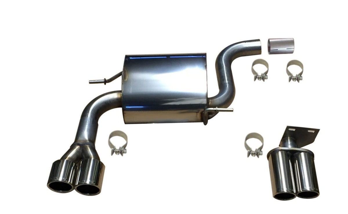 Silencioso trasero izquierdo JE DESIGN Seat Ateca 5FP 4WD 2.0 TDI 110/140 kW, 2 salidas de 80 mm por lado