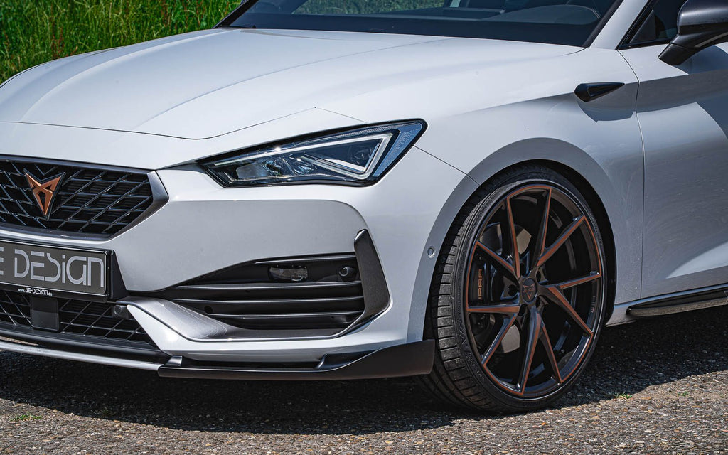 Spoiler delantero JE DESIGN «RS» de 3 piezas con parte central regulable Cupra Leon KL y ST