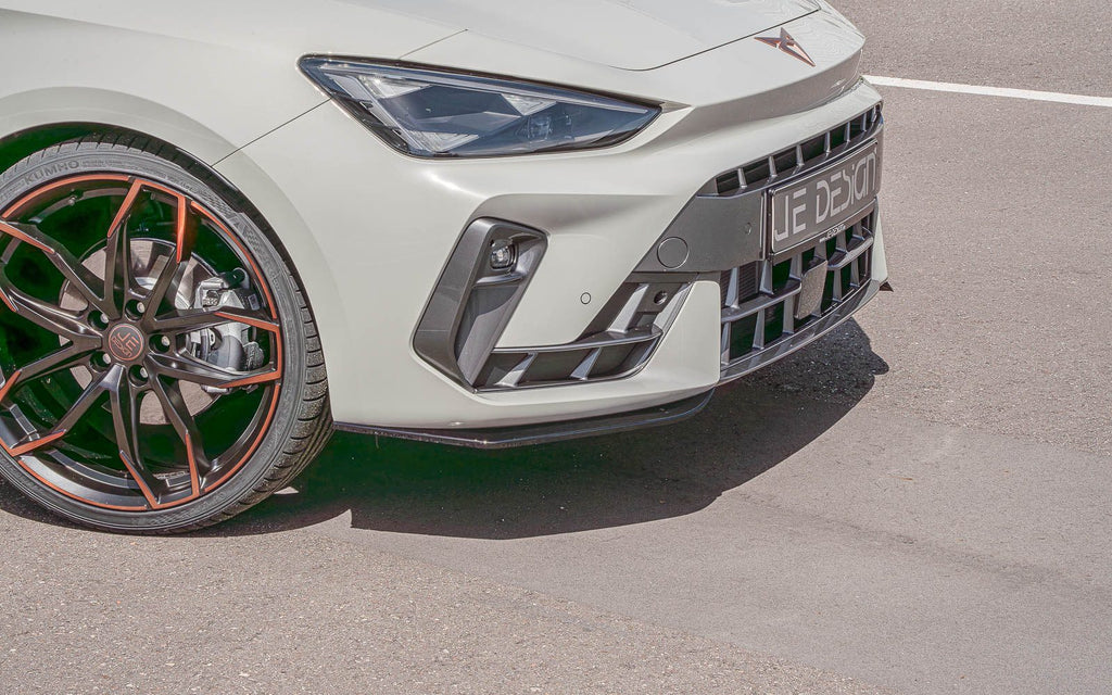 Spoiler delantero JE DESIGN de 2 piezas negro brillo Cupra Leon KL y ST restyling