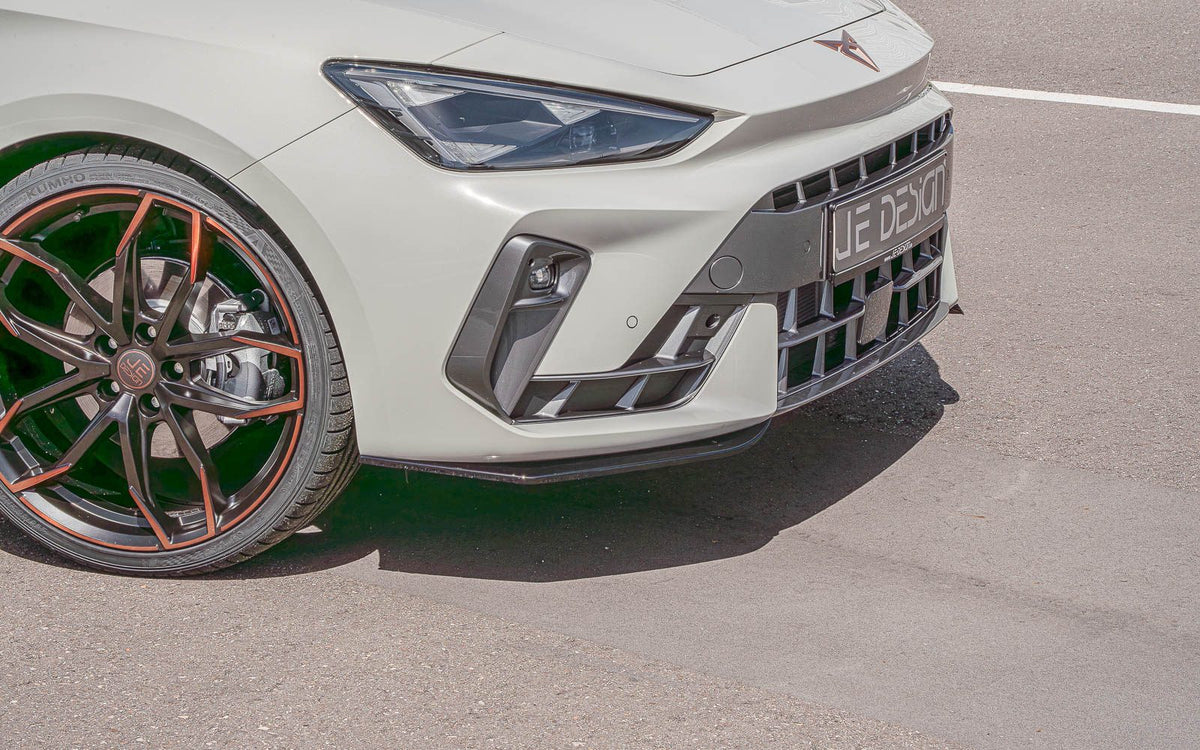 Spoiler delantero JE DESIGN de 2 piezas negro brillo Cupra Leon KL y ST restyling
