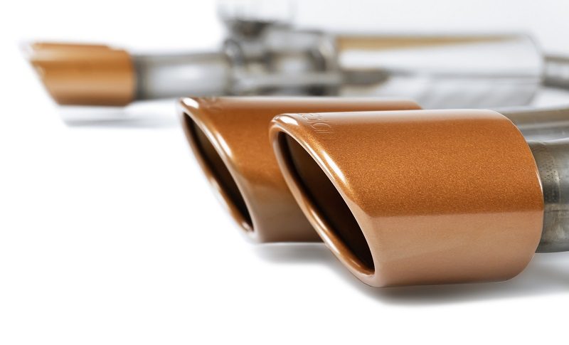 Escape con válvulas JE DESIGN Cupra Leon KL Sportstourer, 4 salidas ovaladas color cobre de 106 x 71 mm (homologación CE)