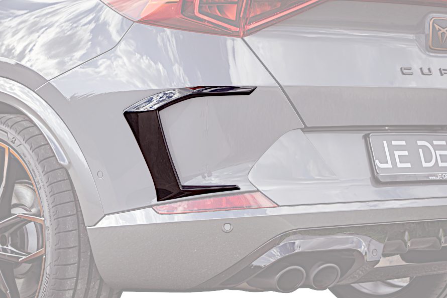 Marcos de salida de aire del paragolpes trasero JE DESIGN de 2 piezas negro brillo Cupra Formentor KM (no restyling 2025)
