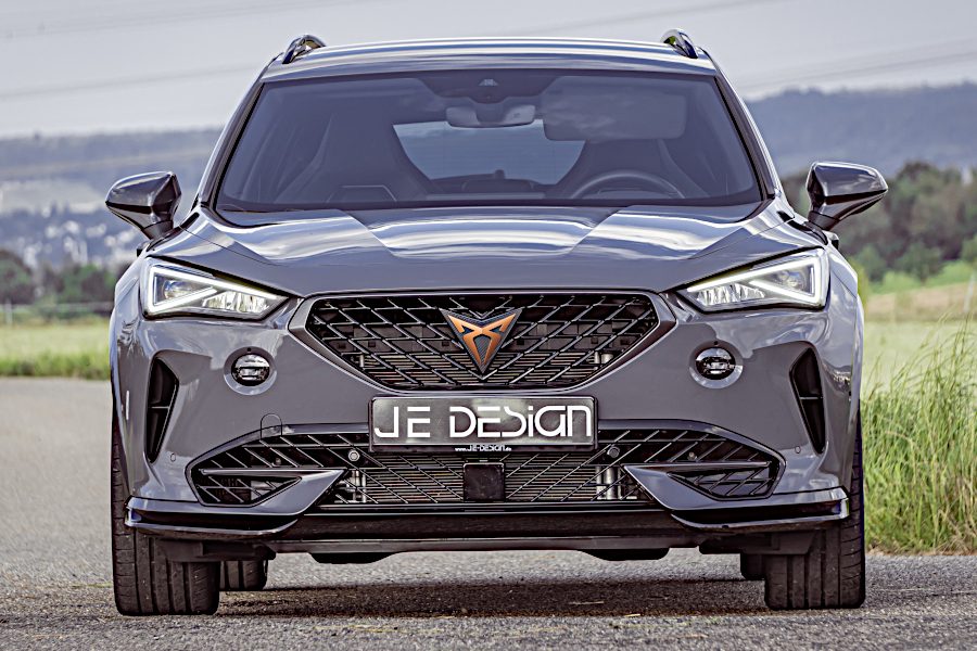 Spoiler delantero JE DESIGN de 2 piezas negro brillo Cupra Formentor KM (no restyling)