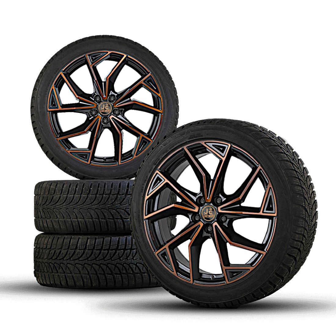 Juego de 4 ruedas completas de verano JE DESIGN Rubi Copper-R con muelles de rebaje, Cupra Tavascan VZ / 4WD