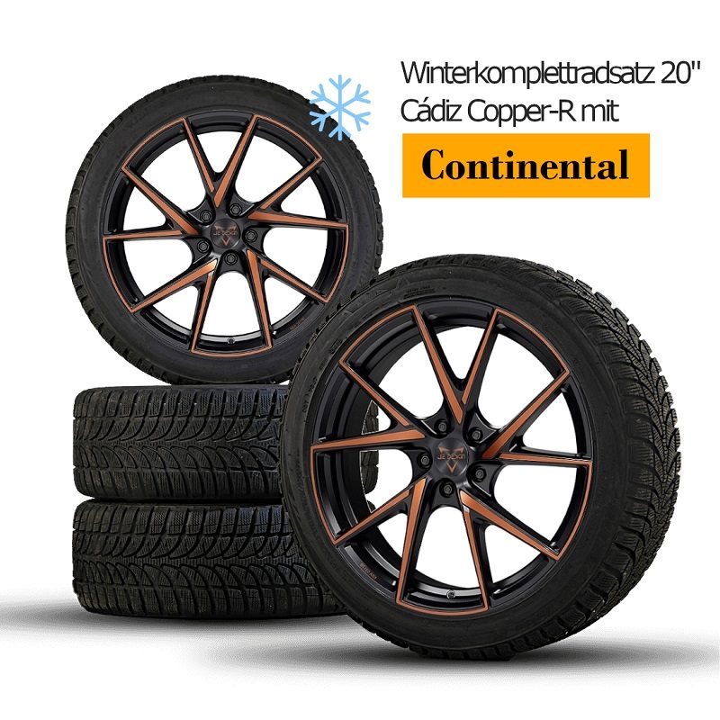 Juego de 4 ruedas completas de invierno JE DESIGN Cadiz Copper-R 20" con Continental, solo Cupra Formentor KM VZ5
