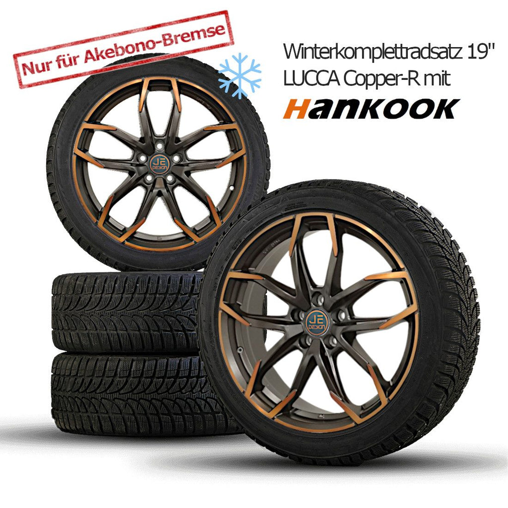 Juego de 4 ruedas completas de invierno JE DESIGN Lucca Copper 19" con Hankook, Cupra León KL y ST (solo con frenos Akebono)